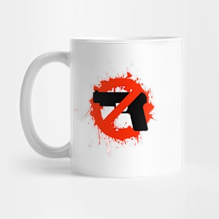 bloody sign of no guns allowed Mug